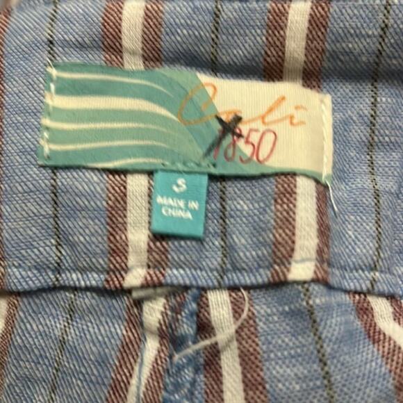 CALI 1850 STRIPED BOHO LINEN PANTS SIZE‎ S - Picture 5 of 5